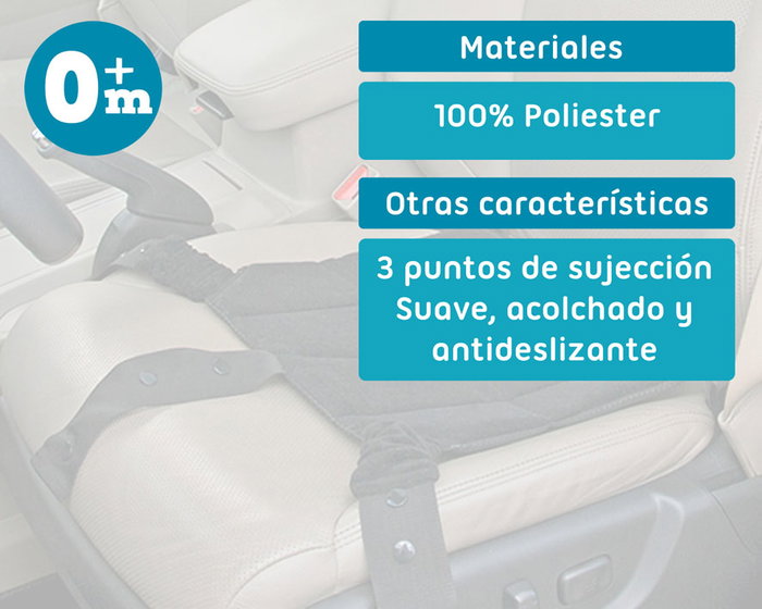 KioKids Cinturón de Seguridad para Embarazadas Negro, Cómodo y Seguro para el Vientre