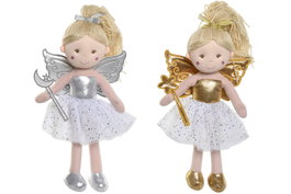 DKD Home Decor Muñeca Hada de Poliéster Surtido de 2 Unidades