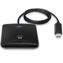 EWENT Lector de Tarjetas Inteligentes USB-C EW1055 Negro