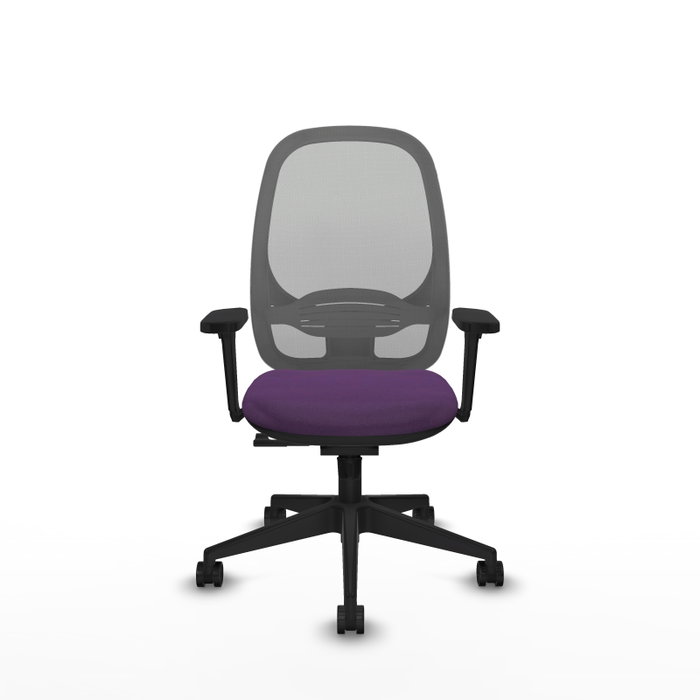 PIQUERAS Y CRESPO Silla de oficina Cilanco con mecanismo Sincro, Morado y Gris