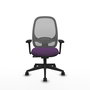 PIQUERAS Y CRESPO Silla de oficina Cilanco con mecanismo Sincro, Morado y Gris