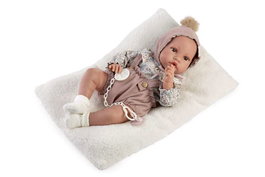 Antonio Juan Muñeca Recién Nacida Erika con Ranita 42cm - Idiomas: Español, Ucraniano, Francés, Portugués, Alemán, Neerlandés, Italiano, Ruso, Polaco, Árabe