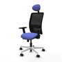 PIQUERAS Y CRESPO Silla de oficina Zulema Azul claro y Negro
