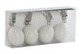 DKD Home Decor Set de 4 Piezas Mármol y Metal Blanco