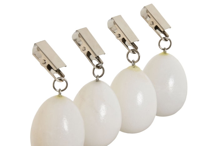 DKD Home Decor Set de 4 Piezas Mármol y Metal Blanco