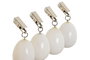 DKD Home Decor Set de 4 Piezas Mármol y Metal Blanco