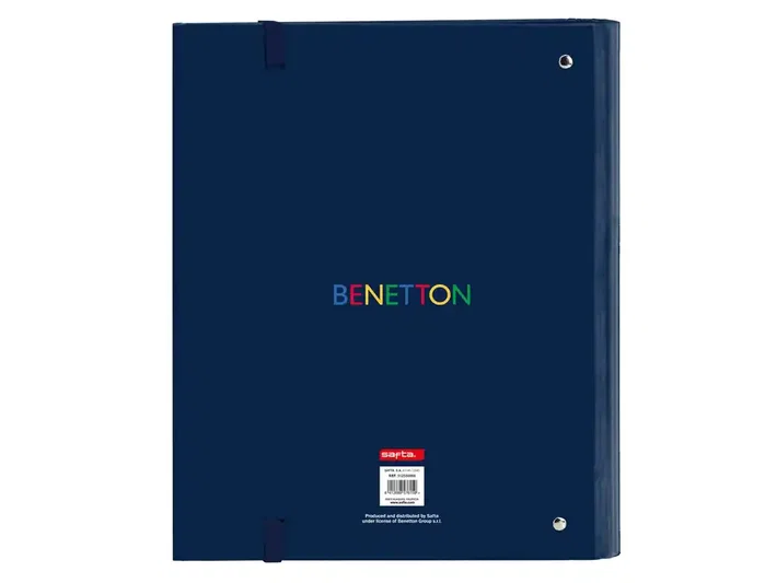 Safta Carpeta de Anillas Benetton Damero con Recambio y Separadores DIN A4