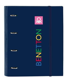 Carpeta de anillas Benetton Damero Azul marino 27 x 32 x 3.5 cm
