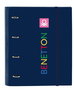 Carpeta de anillas Benetton Damero Azul marino 27 x 32 x 3.5 cm
