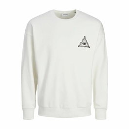 Sudadera sin Capucha Hombre Jack & Jones Jjmystic Blanco Marrón