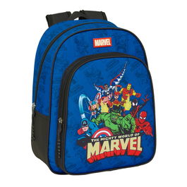 Mochila Escolar The Avengers Azul Negro 27 x 33 x 10 cm