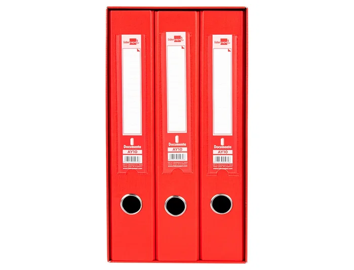 Liderpapel Modulo liderpapel 3 archivador folio 2 anillas mixtas 40mm rojo Liderpapel Modulo liderpapel 3 archivador folio 2 anillas mixtas 40mm rojo