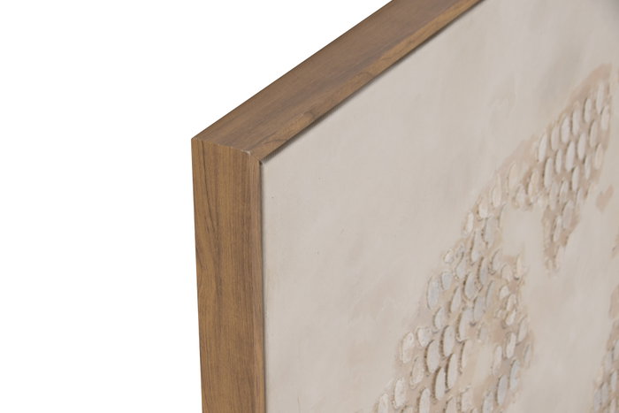 DKD Home Decor Cuadro Lienzo Mapamundi Beige Pack de 2