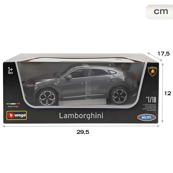 Burago Lamborghini Urus Gris Escala 1:18 Burago Lamborghini Urus Gris Escala 1:18