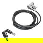 Targus ASP95MKGLX-25 Candado de Llave para Portátil, 2 m, Acero Galvanizado, Paquete de 25 Unidades