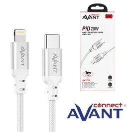 AVANT CONNECT Cable USB-C a Lightning 20W carga rápida 1m trenzado