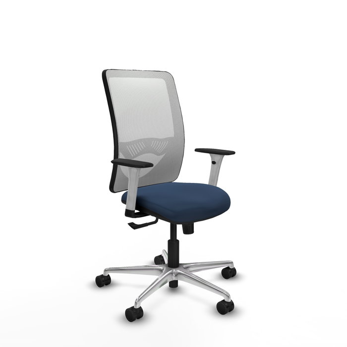 PIQUERAS Y CRESPO Silla de oficina Zulema con mecanismo Sincro, Azul marino y Blanco PIQUERAS Y CRESPO Silla de oficina Zulema con mecanismo Sincro, Azul marino y Blanco