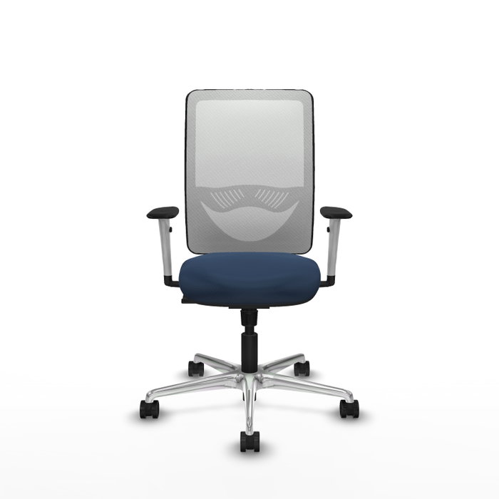 PIQUERAS Y CRESPO Silla de oficina Zulema con mecanismo Sincro, Azul marino y Blanco PIQUERAS Y CRESPO Silla de oficina Zulema con mecanismo Sincro, Azul marino y Blanco
