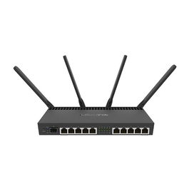 MikroTik RB4011iGS+5HacQ2HnD-IN Router Wi-Fi 5 (802.11ac) Doble Banda (2.4 GHz / 5 GHz) Ethernet Negro sobremesa