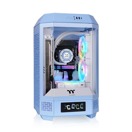 Thermaltake The Tower 250 Mini Tower Azul, PC con Diseño LCD