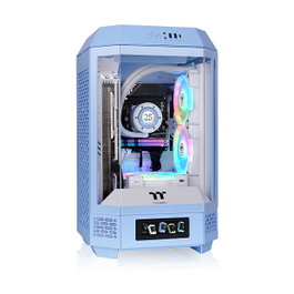 Thermaltake The Tower 250 Mini Tower Azul, PC con Diseño LCD