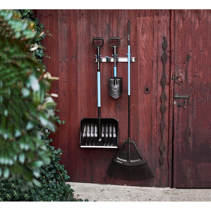 Cellfast Colgador de Herramientas de Jardín de Aluminio, 4 Asas Autoblocantes, Capacidad 10 kg, Anchura 505 mm