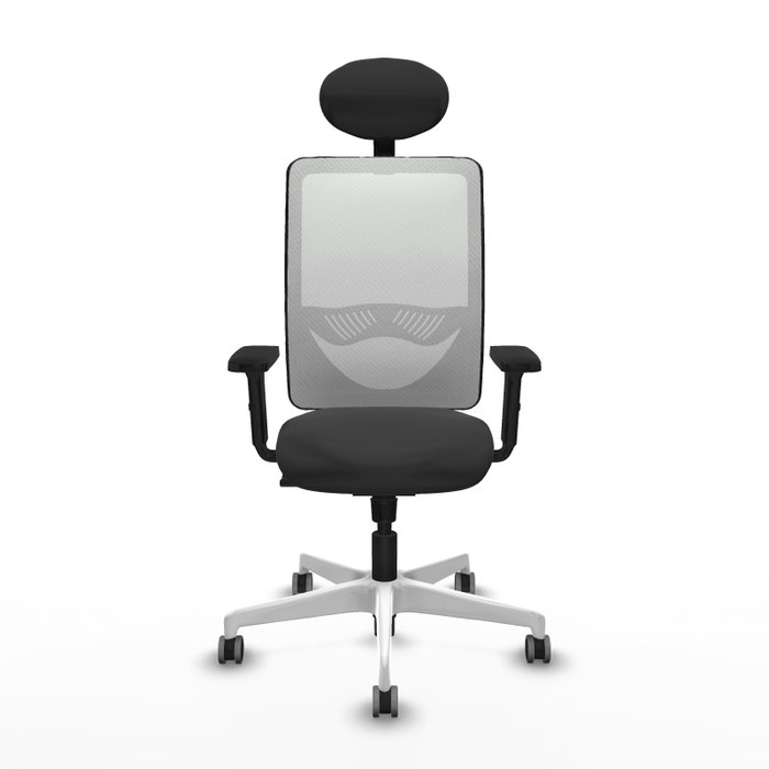 PIQUERAS Y CRESPO Silla de oficina Zulema con mecanismo Sincro, Gris oscuro y Blanco PIQUERAS Y CRESPO Silla de oficina Zulema con mecanismo Sincro, Gris oscuro y Blanco