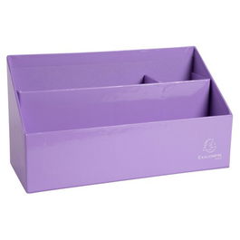 Organizador Exacompta Aquarel Carton Forrado 3 Compartimentos Malva
