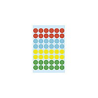 HERMA Puntos adhesivos de 12,0 mm rojo, azul, amarillo y verde