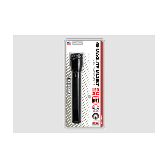 Maglite Linterna de Mano ML25LT 3 C-Cell LED 173 Lm Aluminio Negro A Prueba de Agua Maglite Linterna de Mano ML25LT 3 C-Cell LED 173 Lm Aluminio Negro A Prueba de Agua