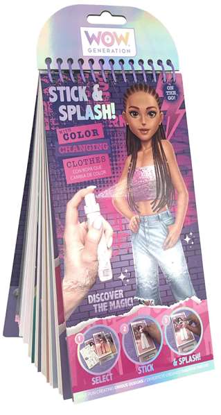 Kids Euroswan Adhesivos Acuáticos Stick & Splash, Juego de Adhesivos con Ropa que Cambia de Color para Niños a Partir de 4 Años