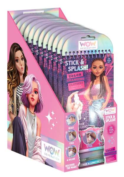 Kids Euroswan Adhesivos Acuáticos Stick & Splash, Juego de Adhesivos con Ropa que Cambia de Color para Niños a Partir de 4 Años