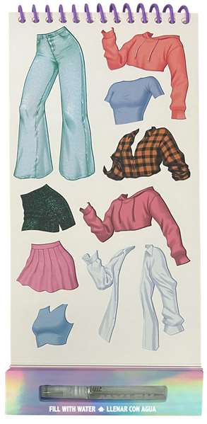 Kids Euroswan Adhesivos Acuáticos Stick & Splash, Juego de Adhesivos con Ropa que Cambia de Color para Niños a Partir de 4 Años