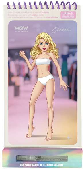 Kids Euroswan Adhesivos Acuáticos Stick & Splash, Juego de Adhesivos con Ropa que Cambia de Color para Niños a Partir de 4 Años