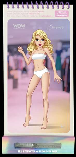 Kids Euroswan Adhesivos Acuáticos Stick & Splash, Juego de Adhesivos con Ropa que Cambia de Color para Niños a Partir de 4 Años