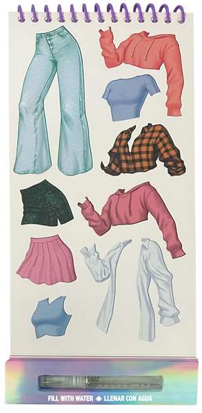 Kids Euroswan Adhesivos Acuáticos Stick & Splash, Juego de Adhesivos con Ropa que Cambia de Color para Niños a Partir de 4 Años