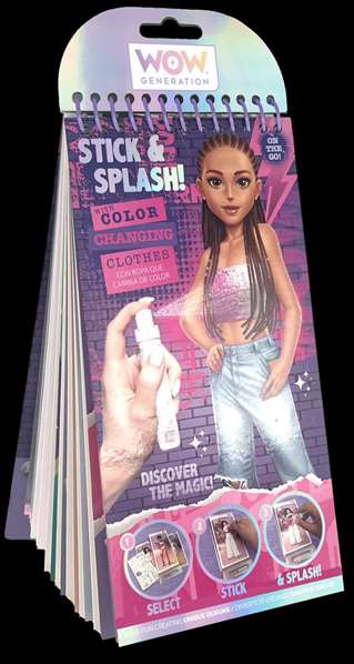 Kids Euroswan Adhesivos Acuáticos Stick & Splash, Juego de Adhesivos con Ropa que Cambia de Color para Niños a Partir de 4 Años