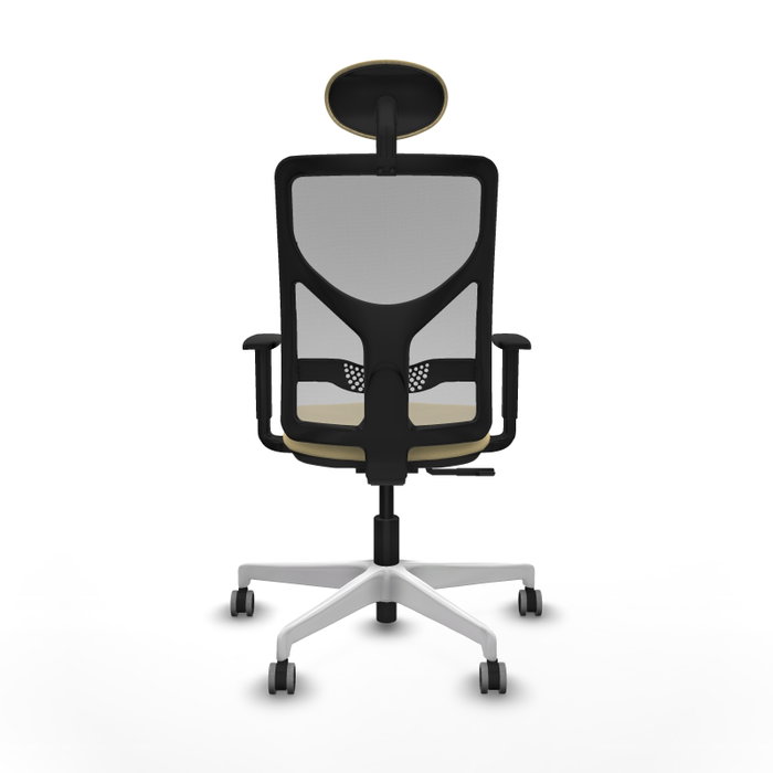 PIQUERAS Y CRESPO Silla de oficina Motilla con mecanismo Sincro, Crema y Gris PIQUERAS Y CRESPO Silla de oficina Motilla con mecanismo Sincro, Crema y Gris