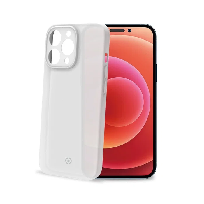 Celly SPACE1027WH Funda para iPhone 14 Pro Max de 17 cm (6.7") en TPU Negro, Resistente a Golpes y Rayones