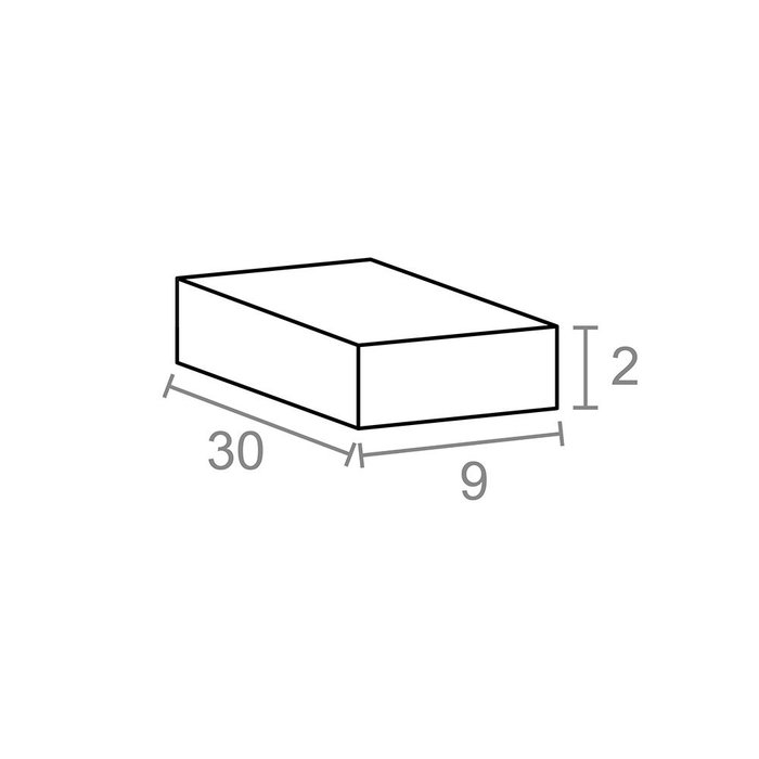 Micel Imán de Neodimio Bloque IM30 Níquel 30x9x2 mm Fuerza 2,20 kg