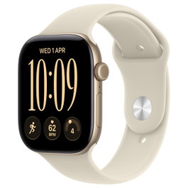 Apple Watch Series 12 Aluminium Cellular 42mm Lichtgold con Sportarmband Sand S/M