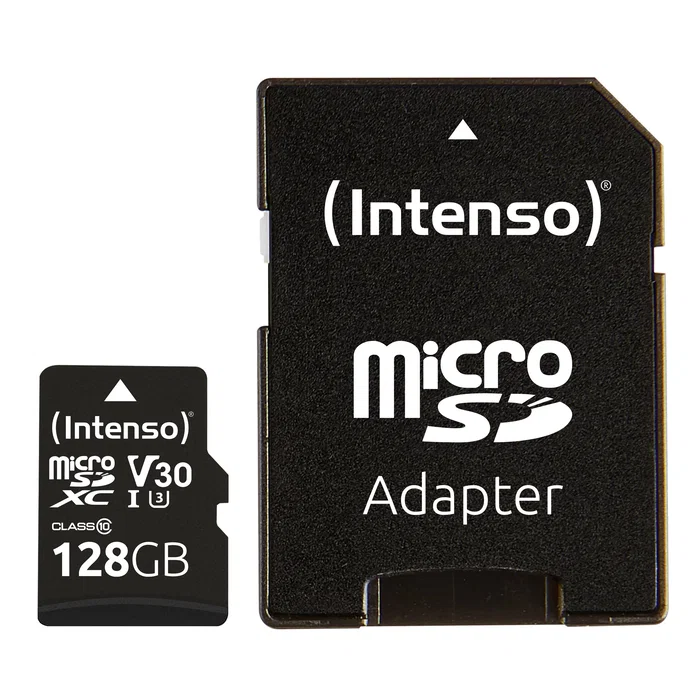 Intenso Tarjeta de Memoria microSDXC 128GB UHS-I U3/V30 Clase 10, 100 MB/s Lectura, 45 MB/s Escritura, Resistente (Agua, Golpes, Temperatura, Rayos X), Negro