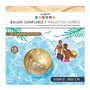 Jet Lag Balón Hinchable Dorado Transparente con Confetti 35 cm