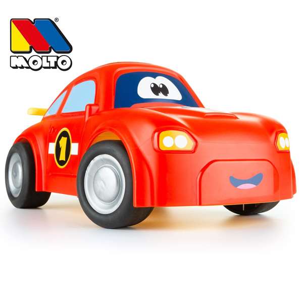 Molto Coche Radio Control Baby, 4 Direcciones, Con Sonidos y Luces, Para +3 Años, Dimensiones 38.5x17x21 cm