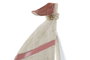 DKD Home Decor Decoración Velero Azul Rojo Madera Hecho a Mano 2 Unidades 4.5 x 23.5 x 15 cm