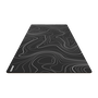 Phoenix Stratos - Alfombrilla de ratón para escritorio, superficie cuero PU, base corcho natural, tamaño grande 90x40cm, diseño topográfico