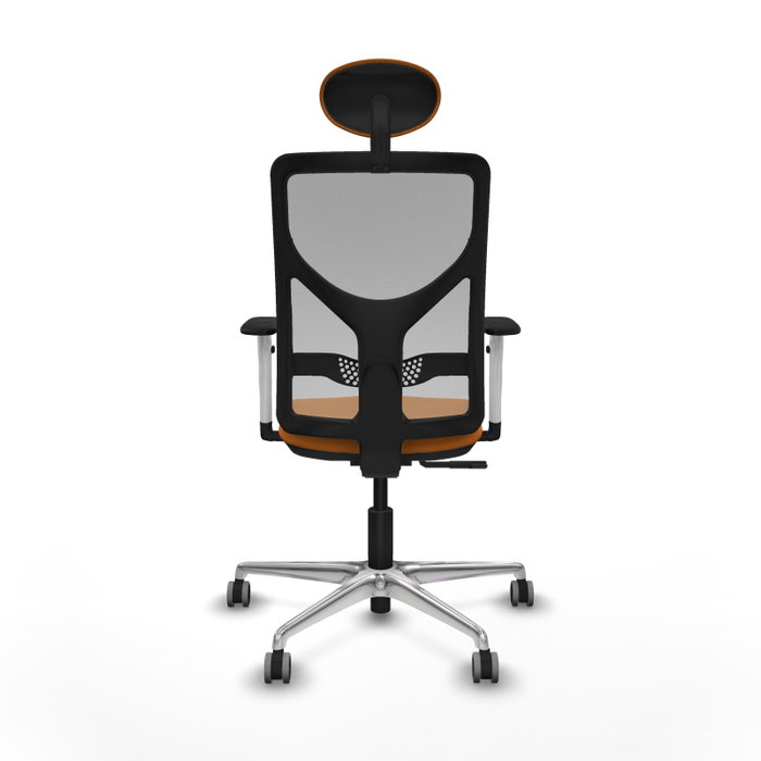 PIQUERAS Y CRESPO Silla de oficina Motilla con mecanismo Sincro Naranja y Gris
