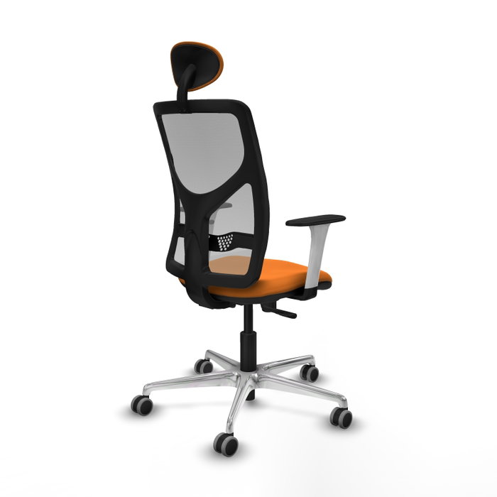 PIQUERAS Y CRESPO Silla de oficina Motilla con mecanismo Sincro Naranja y Gris