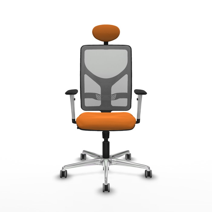PIQUERAS Y CRESPO Silla de oficina Motilla con mecanismo Sincro Naranja y Gris