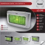 SAMI Despertador Sami LCD rectangular dígitos XL luz verde, blanco